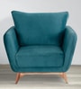 Evok Alfredo Fabric 1 Seater Sofa in Turquois Colour