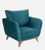 Alfredo Fabric 1 Seater Sofa in Turquois Colour