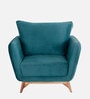 Alfredo Fabric 1 Seater Sofa in Turquois Colour
