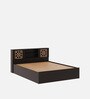Algol Queen Size Bed In Columbian Walnut Colour With Box Storage