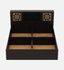 Algol Queen Size Bed In Columbian Walnut Colour With Box Storage