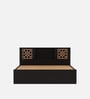 Algol Queen Size Bed In Columbian Walnut Colour With Box Storage