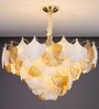 Alhambra Cascade Gold Crystal Chandelier Bulb Light for Living Room