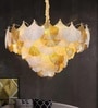Alhambra Cascade Gold Crystal Chandelier Bulb Light for Living Room