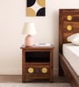 Alhambra Sheesham Wood Bedside Table In Scratch Resistant Provincial Teak Finish