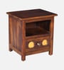 Alhambra Sheesham Wood Bedside Table In Scratch Resistant Provincial Teak Finish