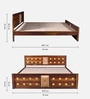 Alhambra Sheesham Wood King Size Bed In Scratch Resistant Provincial Teak
