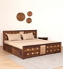 Alhambra Sheesham Wood King Size Bed In Scratch Resistant Provincial Teak With Box Storage