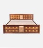 Alhambra Sheesham Wood King Size Bed In Scratch Resistant Provincial Teak With Box Storage