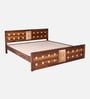 Alhambra Sheesham Wood Queen Size Bed In Scratch Resistant Provincial Teak