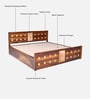 Alhambra Sheesham Wood Queen Size Bed In Scratch Resistant Provincial Teak With Box Storage