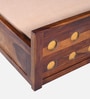 Alhambra Sheesham Wood Queen Size Bed In Scratch Resistant Provincial Teak With Box Storage