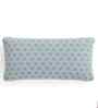 Alice Blue & Natural 100% Cotton Geometric 12X20 Inches Knitted Cushion Cover