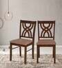Alice Solid Wood Dining Chair In Antique Cherry Colour (Set Of 2)