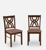 Alice Solid Wood Dining Chair In Antique Cherry Colour (Set Of 2)