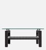 Alice Pro Solid Wood Coffee Table in Walnut Finish