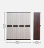 Alicia 4 Door Wardrobe In Walnut Colour