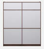 Alicia 4 Door Wardrobe In Walnut Colour With Drawer & Locker