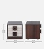 Alicia Bedside Table In Walnut Finish With Drawers