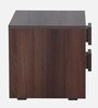 Alicia Bedside Table In Walnut Finish With Drawers