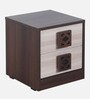 Alicia Bedside Table In Walnut Finish With Drawers