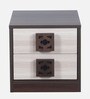 Alicia Bedside Table In Walnut Finish With Drawers