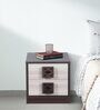 Alicia Bedside Table In Walnut Finish With Drawers