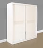 Alicia High Gloss Sliding Wardrobe in White Colour