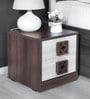 Alicia Bedside Table In Walnut Finish With Drawers