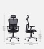 Align Pro Ergonomic Office Chair with Adjustable Lumbar Support and Headrest in Black Colour