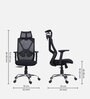 AlignX Breathable Mesh Ergonomic Office Chair in Black Colour