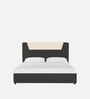 Alina Leatherette Upholstered King Size Bed in Concrete Grey Colour with Box Storage