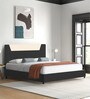 Alina Leatherette Upholstered Queen Size Bed in Davy Grey Colour