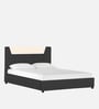 Alina Leatherette Upholstered Queen Size Bed in Concrete Grey Colour with Box Storage