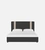 Alisha Leatherette Upholstered King Size Bed in Concrete Grey Colour with Box Storage