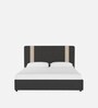 Alisha Leatherette Upholstered Queen Size Bed in Davy Grey Colour