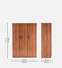 Alister 3 Door Wardrobe In Brown Color