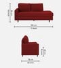 Alitza RHS Fabric Chaise Lounger in Blood Maroon Colour
