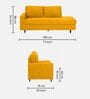 Alitza RHS Fabric Chaise Lounger in Bold Yellow Colour