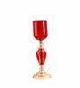 Alizarin Crimson Red Metal Candle Holder