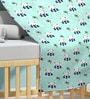 Green Panda Cotton Crib Blanket