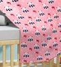 Pink Panda Cotton  Crib Blanket
