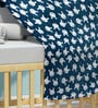 Blue & White Rabbit Cotton Crib Blanket
