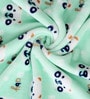 Green Panda Cotton Crib Blanket