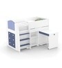 All Star Bed With Integrated Pull-Out Desk In Blue Colour