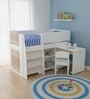 All Star Bed With Integrated Pull-Out Desk In Oak Colour