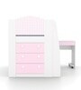 All Star Bed With Integrated Pull-Out Desk In Pink Colour