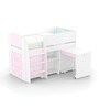 All Star Bed With Integrated Pull-Out Desk In Pink Colour