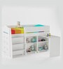 All Star Bed with Drawers & Shelves with Study Table in White Colour