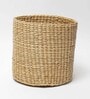 (1Pc) Beige Kouna Grass Handwoven Multipurpose Planter & Storage Basket